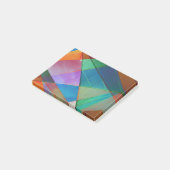 Moderne, kleurrijke driehoeken, trapezoïde vormkun post-it® notes (Schuin)