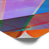 Moderne, kleurrijke driehoeken, trapezoïde vormkun poster (Hoek)