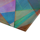 Moderne, kleurrijke driehoeken, trapezoïde vormkun snijplank (Hoek)
