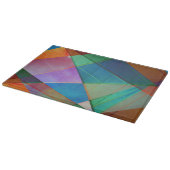 Moderne, kleurrijke driehoeken, trapezoïde vormkun snijplank (Hoek)