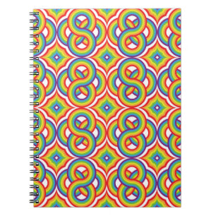Moderne Kleurrijke Eenvoudige Batik Motieven Notitieboek