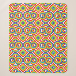 Moderne Kleurrijke Eenvoudige Batik Motieven Sherpa Deken