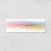 Moderne, kleurrijke, eenvoudige, elegante Professi Mini Visitekaartje (Achterkant)