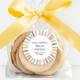 Moderne kleurrijke eenvoudige Kinder paasfeest gun Ronde Sticker