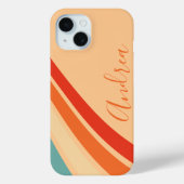 Moderne Kleurrijke Eenvoudige Retro Stijlvolle Mon Case-Mate iPhone Case (Achterkant)
