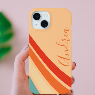 Moderne Kleurrijke Eenvoudige Retro Stijlvolle Mon iPhone 15 Case