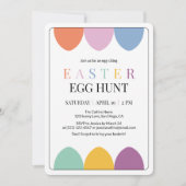 Moderne kleurrijke eierjacht Eenvoudige Schattigee Kaart (Voorkant)