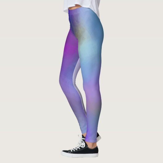 Moderne, kleurrijke, elegante Abstracte Art Sjablo Leggings (Links)