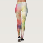 Moderne Kleurrijke Elegante Abstracte Kunst Sjablo Leggings (Achterkant)
