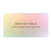 Moderne, kleurrijke, elegante, eenvoudige recessie etiket (Voorkant)