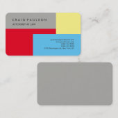 Moderne kleurrijke elegante professionele minimali visitekaartje (Voorkant / Achterkant)