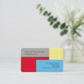 Moderne kleurrijke elegante professionele minimali visitekaartje (Staand voorkant)