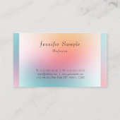 Moderne, kleurrijke, elegante professionele Sjablo Visitekaartje (Achterkant)