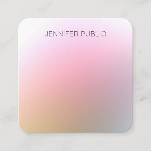 Moderne, kleurrijke, elegante Sjabloon van design Vierkante Visitekaartje (Voorkant)