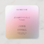 Moderne, kleurrijke, elegante Sjabloon van design Vierkante Visitekaartje (Achterkant)