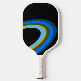 Moderne kleurrijke elliptische ringen op helder wi pickleball paddle