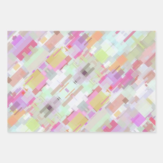 Moderne kleurrijke en heldere Abstracte geometrisc Inpakpapier Vel (Voorkant 3)