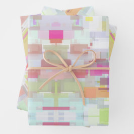 Moderne kleurrijke en heldere Abstracte geometrisc Inpakpapier Vel