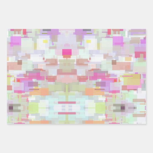 Moderne kleurrijke en heldere Abstracte geometrisc Inpakpapier Vel (Voorkant)