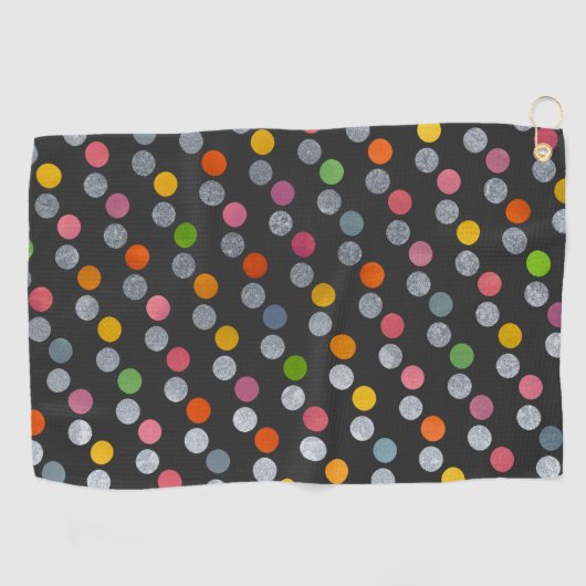 Moderne kleurrijke en klare kolen zilverpolaire do golfhanddoek (Horizontaal)