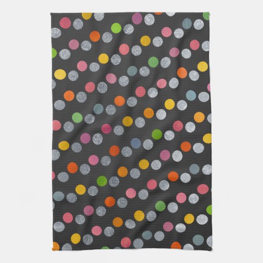 Moderne kleurrijke en klare kolen zilverpolaire do theedoek (Verticaal)