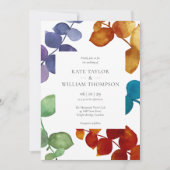 Moderne kleurrijke eucalyptusbladeren kaart (Voorkant)