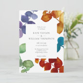 Moderne kleurrijke eucalyptusbladeren kaart (Staand voorkant)