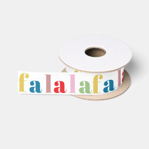 Moderne Kleurrijke Fa La La Schattige Feestdag Satijnen Lint