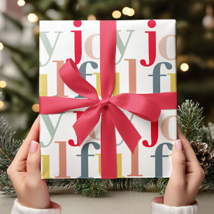 Moderne, kleurrijke feestelijke feestdag cadeaupapier