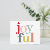 Moderne, kleurrijke feestelijke feestdag feestdagenkaart (Staand voorkant)