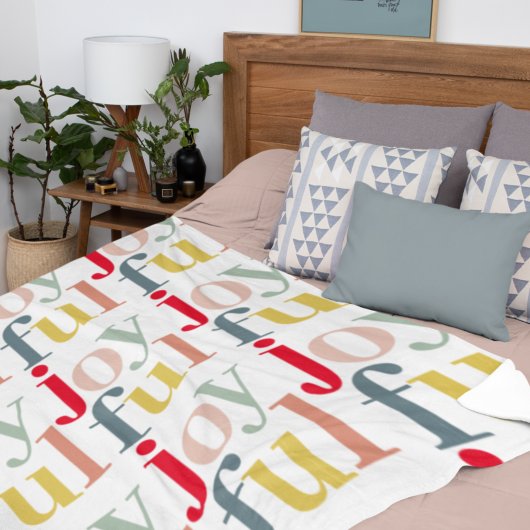 Moderne, kleurrijke feestelijke feestdag fleece deken