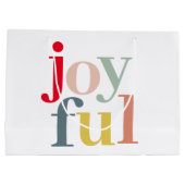 Moderne, kleurrijke feestelijke feestdag groot cadeauzakje (Achterkant)