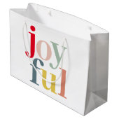 Moderne, kleurrijke feestelijke feestdag groot cadeauzakje (Achterkant Gekanteld)