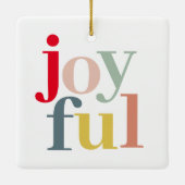 Moderne, kleurrijke feestelijke feestdag keramisch ornament (Achterkant)