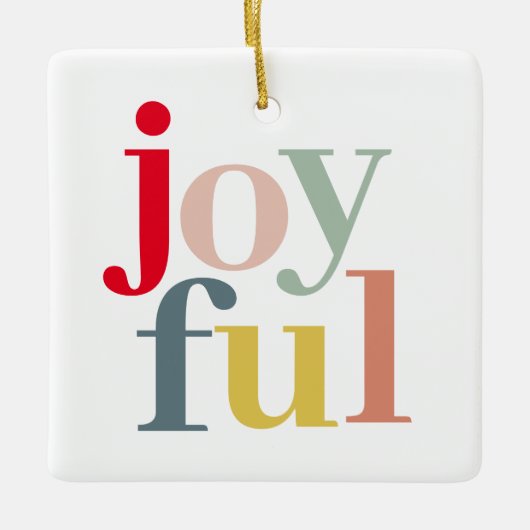 Moderne, kleurrijke feestelijke feestdag keramisch ornament (Voorkant)