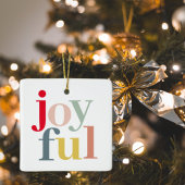 Moderne, kleurrijke feestelijke feestdag keramisch ornament