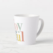 Moderne, kleurrijke feestelijke feestdag latte mok (Rechterhoek)