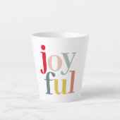 Moderne, kleurrijke feestelijke feestdag latte mok (Voorkant)