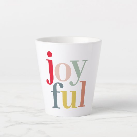 Moderne, kleurrijke feestelijke feestdag latte mok (Voorkant)