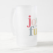 Moderne, kleurrijke feestelijke feestdag matglas bierpul (Voorkant links)