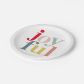 Moderne, kleurrijke feestelijke feestdag papieren bordje (Gekanteld)