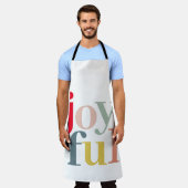 Moderne, kleurrijke feestelijke feestdag schort (Gedragen)