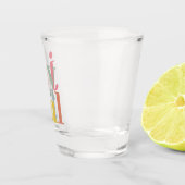 Moderne, kleurrijke feestelijke feestdag shot glas (Rechts)