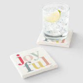 Moderne, kleurrijke feestelijke feestdag stenen onderzetter (Zijkant)