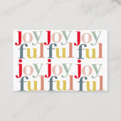 Moderne, kleurrijke feestelijke feestdag visitekaartje (Voorkant)