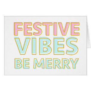 Moderne Kleurrijke Feestelijke Vibes Be Merry