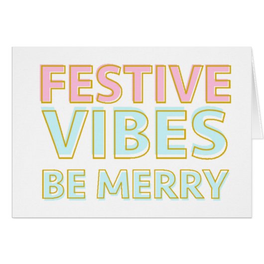 Moderne Kleurrijke Feestelijke Vibes Be Merry (Voorkant Horizontaal)