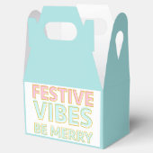 Moderne Kleurrijke Feestelijke Vibes Be Merry Bedankdoosjes (Geopend)