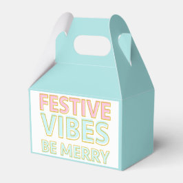 Moderne Kleurrijke Feestelijke Vibes Be Merry Bedankdoosjes