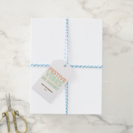 Moderne kleurrijke feestelijke vibes zijn vrolijk  cadeaulabel